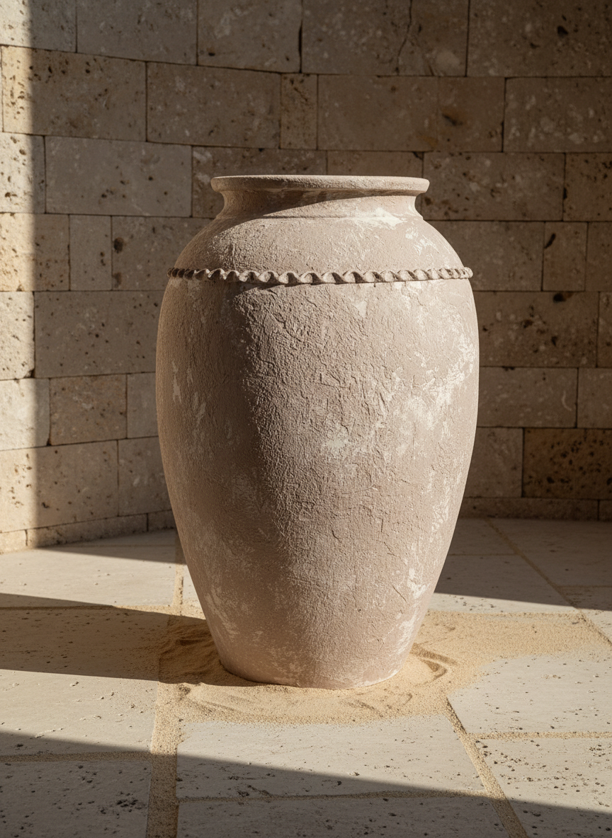 Vaso terracota artesanal Tamar G feito à mão Portugal. Design biofílico; Decoração sustentável; Decoração estilo wabi-sabi, minimalista, rústico, mediterrânico, Japandi e farmehouse. Decoração de interiores;