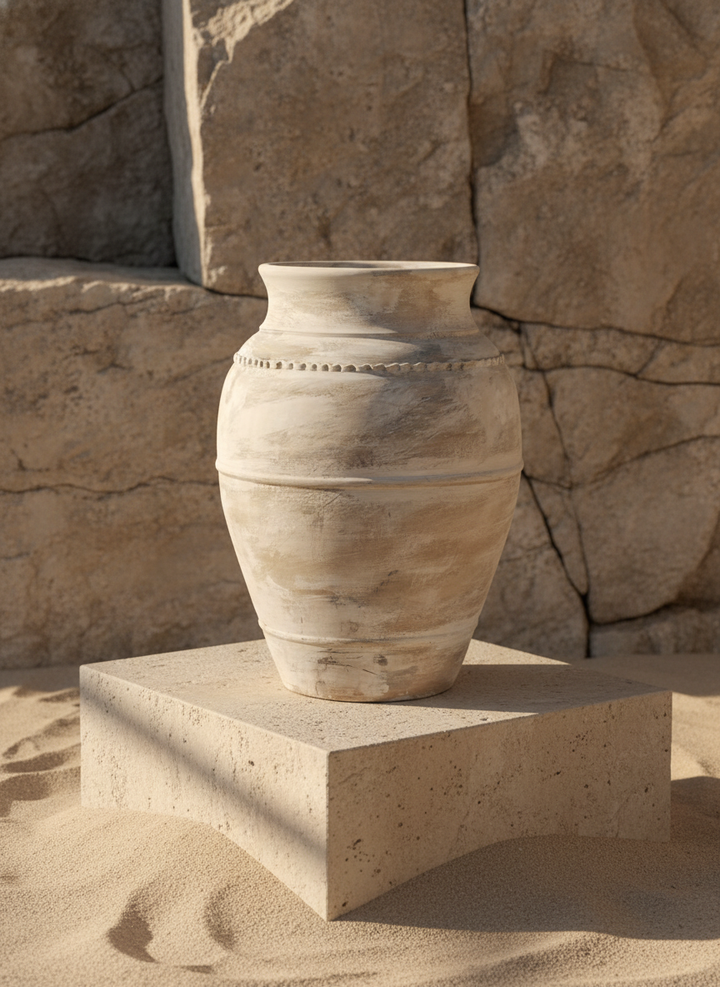 Vaso terracota artesanal LAMOUR D feito à mão Portugal. Decoração sustentável; Decoração e design de interiores; decoração e design biofílico; Decoração minimalista, wabi-sabi, rústica, mediterrânico e farmehouse.
