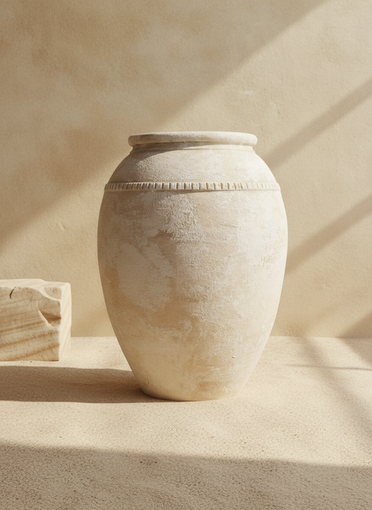 Vaso terracota artesanal EXC 25, handmade em Portugal. Estilo mediterranico. Decoração orgânica. Design de interiores sustentável; design biofílico; Decoração wabi-sabi, farmhouse, Japandi, minimalista, mediterrânica, cottagecore e moderno.