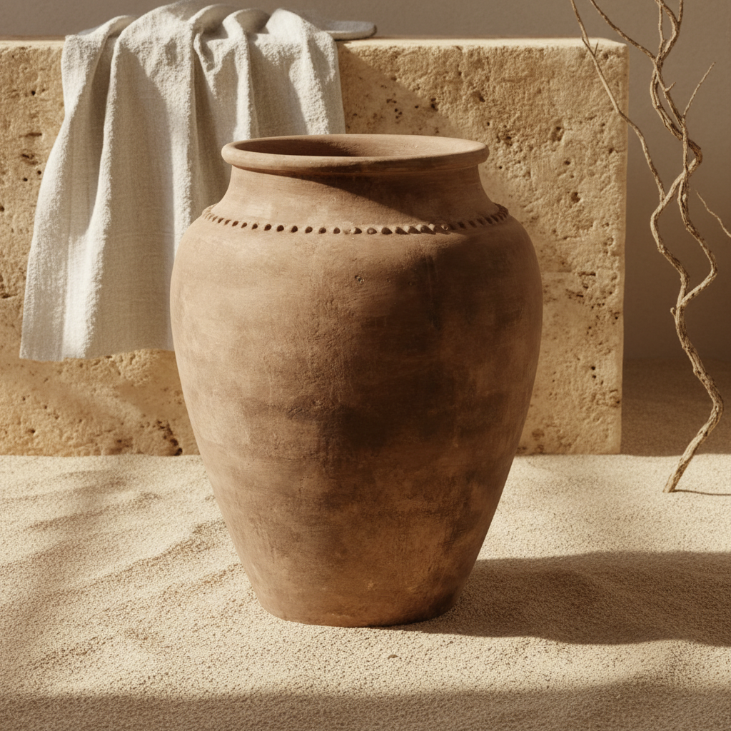 Vaso terracota artesanal RÚSTICO Y feito à mão em Portugal. decoração e design biofílico; Decoração wabi-sabi, minimalista, rústica, mediterrânica, cottagecore e farmhouse . Decoração e design de interiores;