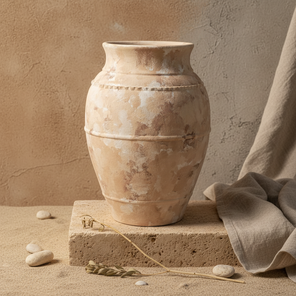 Vaso terracota artesanal LAMOUR G feito à mão Portugal. Decoração orgânica; Decoração sustentável; Design de interiores; decoração e design biofílico; Decoração minimalista, wabi-sabi, rústica, mediterrânico e farmehouse.