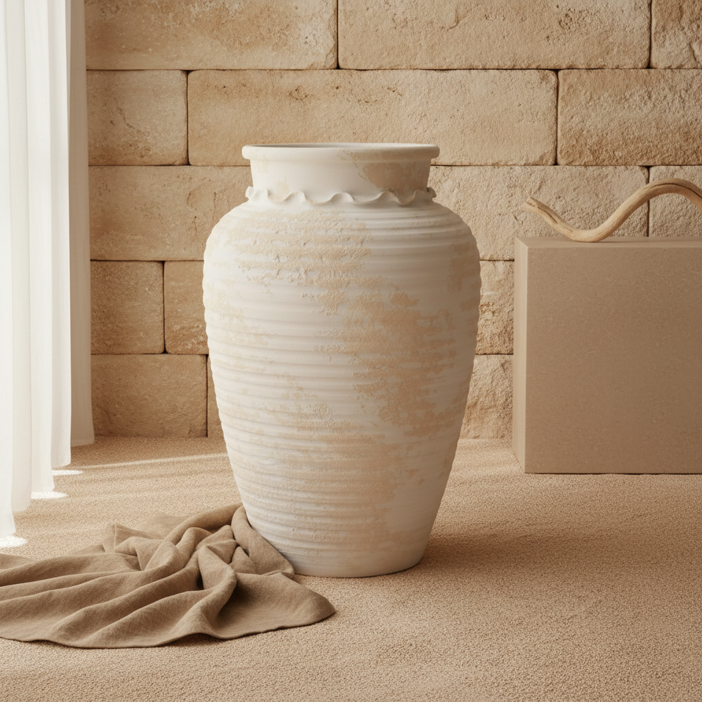 Vaso terracota artesanal EXCLUSIVO Y.2 feito à mão Portugal. Decoração sustentável; decoração e design biofílico; Decoração minimalista, wabi-sabi, rústica, mediterrânico e farmehouse. Design de interiores;