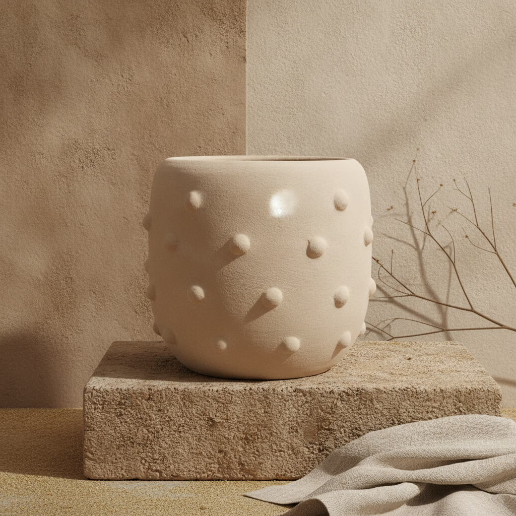 Conjunto de 3 vasos de terracota artesanal EXC 22, handmade em Portugal. Design de interiores sustentável; design biofílico. Decoração wabi-sabi, farmhouse, Japandi, minimalista, mediterrânica, cottagecore e moderno. Decoração orgânica;