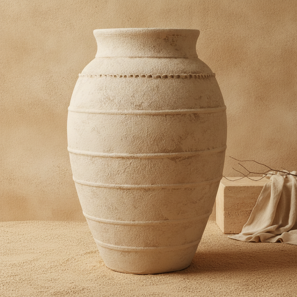 Vaso terracota artesanal LAMOUR J feito à mão Portugal. Decoração sustentável; Decoração orgânica; decoração e design biofílico; Decoração minimalista, wabi-sabi, rústica, mediterrânico e farmehouse. Design de interiores;