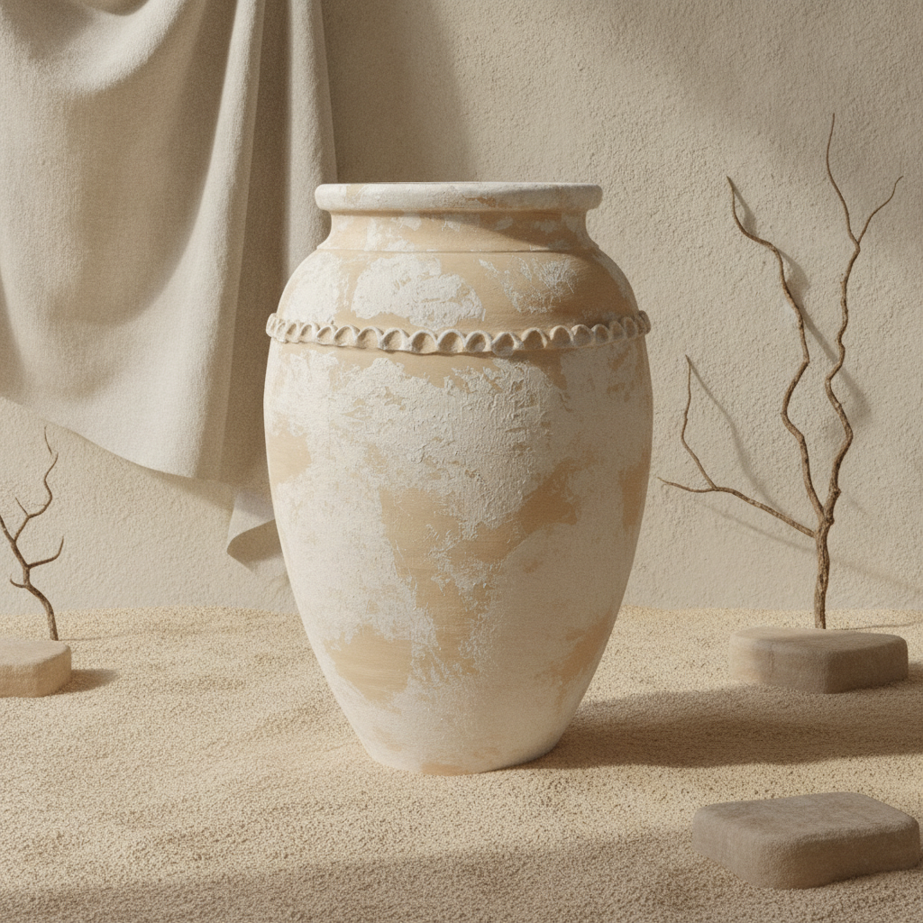 Vaso terracota artesanal Tamar K feito à mão Portugal. Decoração organica em terracota; Decoração de interiores; Design biofílico;