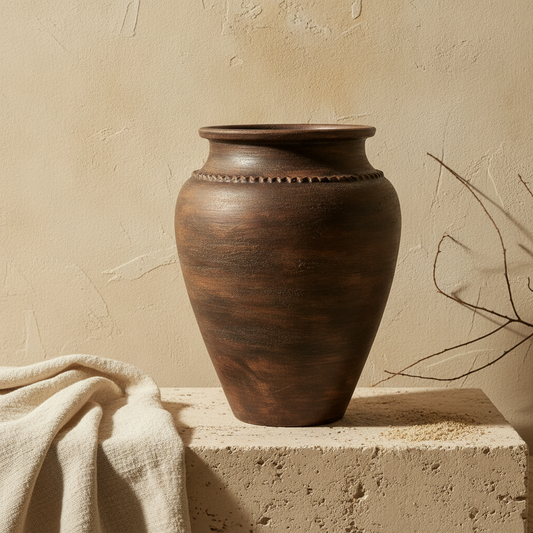 Vaso terracota artesanal RÚSTICO Z.2 made in Portugal. Decoração wabi-sabi, minimalista, rústico, mediterrânico, Japandi e farmehouse. Decoração e design de interiores; decoração e design biofílico; Decoração orgânica