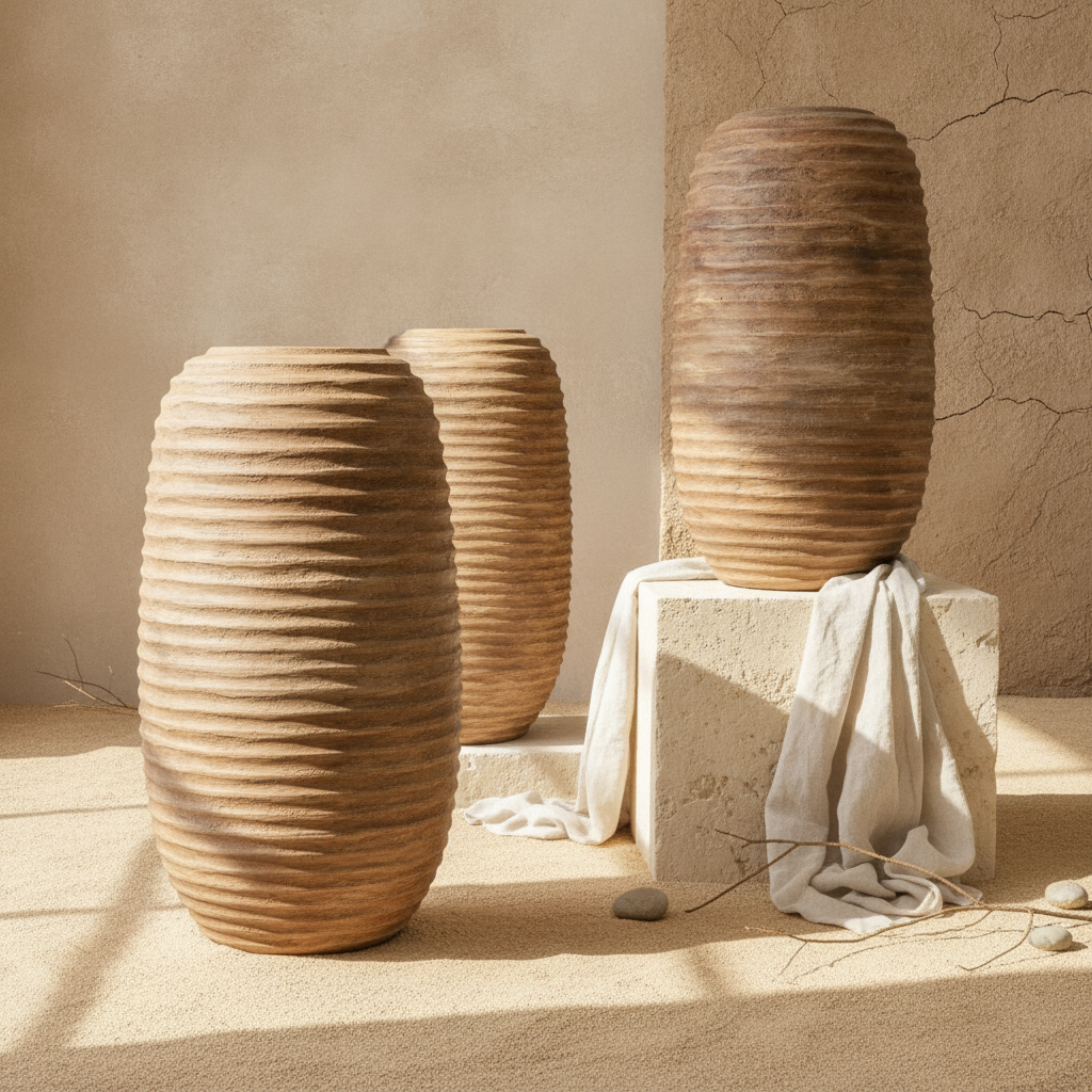 Vaso terracota artesanal EXCLUSIVO 30 feito à mão Portugal. Decoração orgânica. Decoração sustentável; decoração e design biofílico; Decoração minimalista, wabi-sabi, rústica, mediterrânico e farmehouse. Design de interiores;