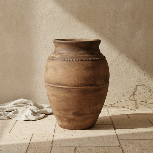 Vaso terracota artesanal Rústico X.6, handcrafted in Portugal. Decoração minimalista, rústico, mediterrânico, farmhouse e cottage. Decoração de interiores; Design biofílico; Decoração sustentável