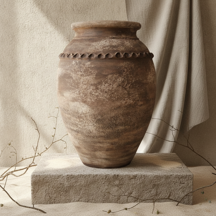 Vaso terracota artesanal Rústico X.7, handcrafted in Portugal. Organic Decor; Decoração minimalista, rústico, mediterrânico, farmhouse e cottage. Decoração de interiores; Design biofílico; Decoração sustentável
