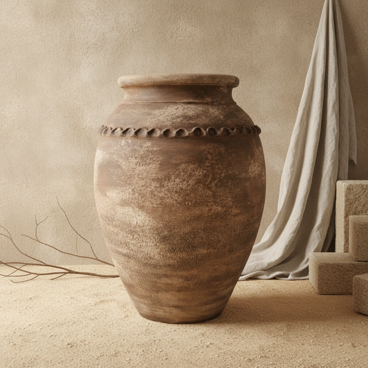 Vaso terracota artesanal Rústico X.7, handcrafted in Portugal. Organic Decor; Decoração minimalista, rústico, mediterrânico, farmhouse e cottage. Decoração de interiores; Design biofílico; Decoração sustentável