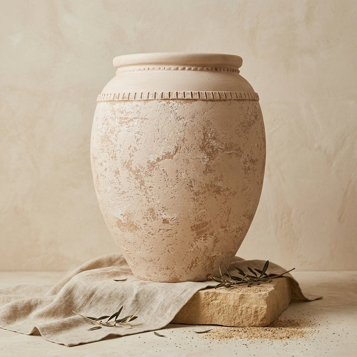 Vaso terracota artesanal Luma I, artesanalmente feito em Portugal. organic decor; Mediterranean Style House; Decoração orgânica, decoração wabi-sabi, minimalista, rústica, mediterrânica, cottagecore e farmhouse . Decoração e design de interiores; decoração e design biofílico;