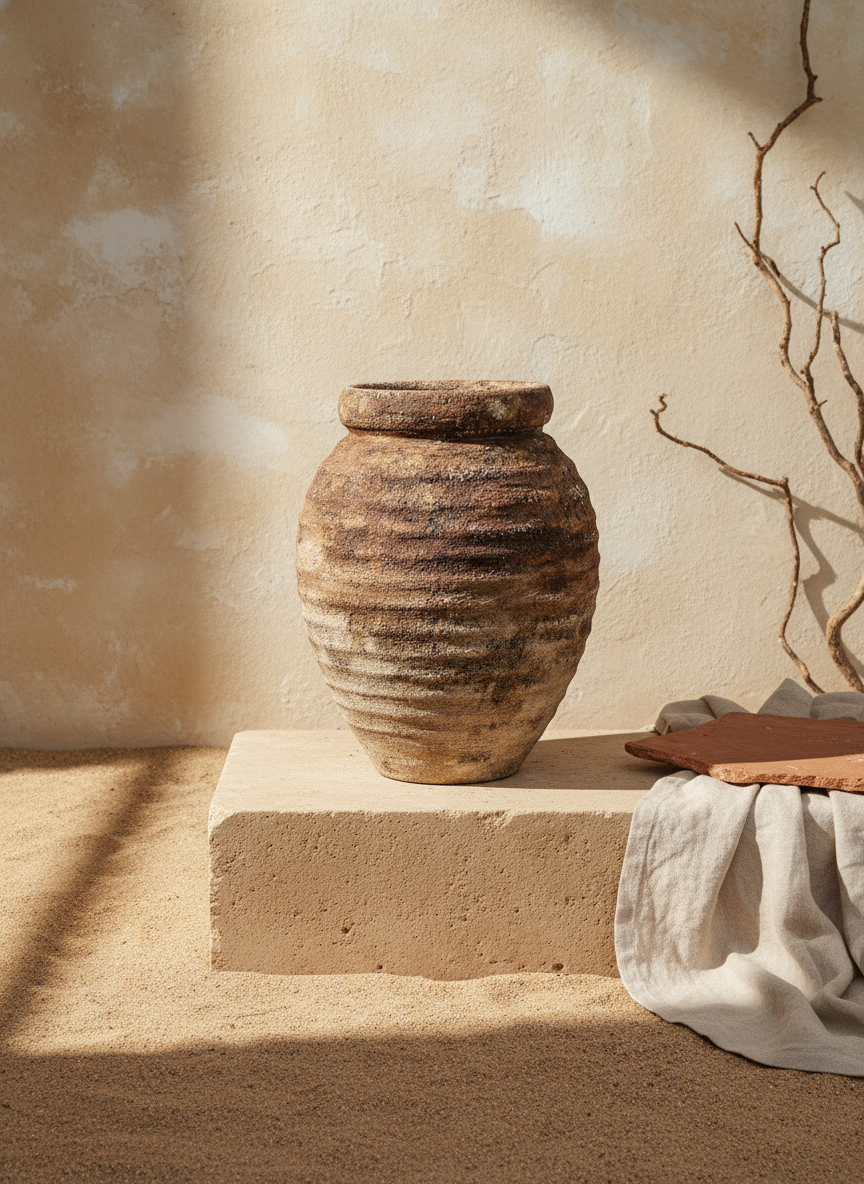 Vaso terracota artesanal RÚSTICO H feito à mão Portugal. Estilos cottage minimalista, rústico, mediterrânico, Japandi, estilo wabi-sabi e farmehouse. Decoração de interiores; design biofílico;