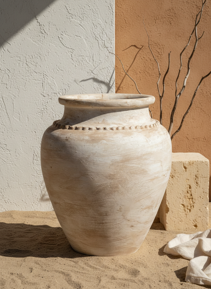 Vaso terracota artesanal RÚSTICO U feito à mão Portugal. Decoração de interiores e exteriores; Desing biofílico; Estilos cottagecore, rústico, mediterrânico, Japandi, wabi-sabi e farmehouse.