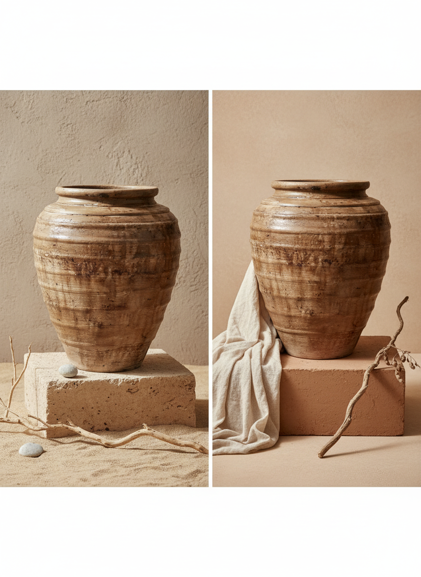 Vaso terracota artesanal RÚSTICO M feito à mão Portugal. Decoração de interiores; design biofílico; Estilos cottagecore, rústico, mediterrânico, Japandi, estilo wabi-sabi e farmehouse.