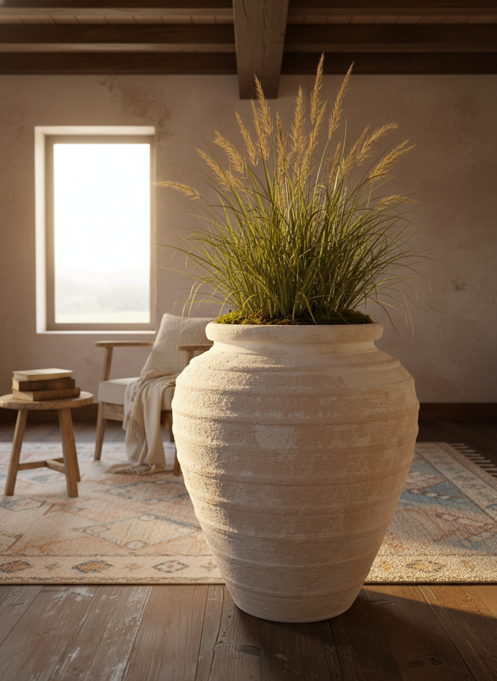 Vaso terracota artesanal Marua C feito à mão Portugal, decoração wabi-sabi, minimalista, rústico, mediterrânico, e outras. Decoração e design de interiores; decoração e design biofílico;