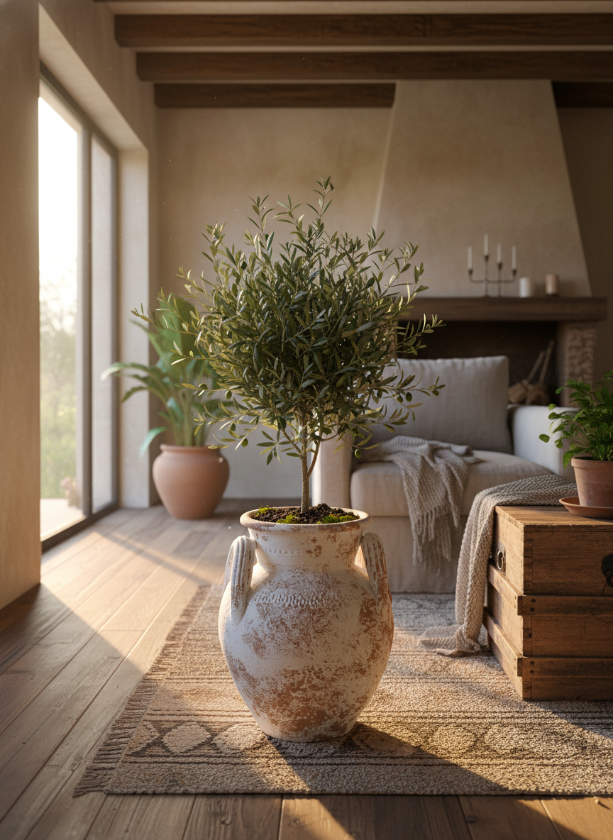 Vaso terracota artesanal Poteh B feito à mão Portugal. Decoração sustentável nos estilos Japandi, minimalista, rústico, farmhouse e moderno e wabi-sabi. Design de interiores; decoração e design biofílico;