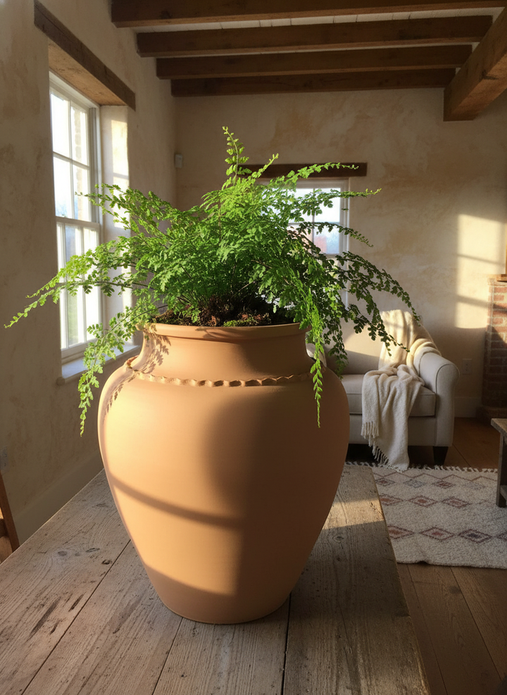 Vaso terracota artesanal Kora A feito à mão Portugal, decoração wabi-sabi, minimalista, rústico, mediterrânico, e outras. Decoração e design de interiores; decoração e design biofílico;