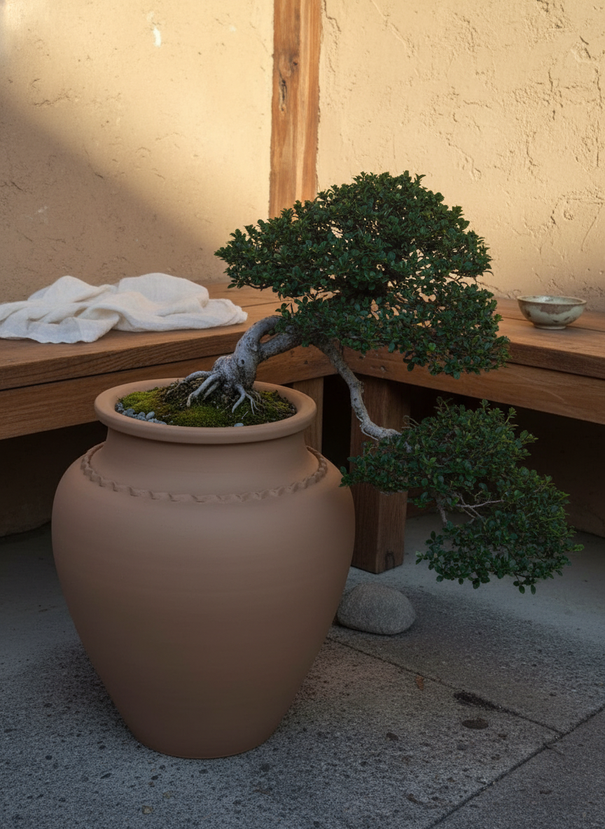 Vaso terracota artesanal Kora A feito à mão Portugal, decoração wabi-sabi, minimalista, rústico, mediterrânico, e outras. Decoração e design de interiores; decoração e design biofílico;