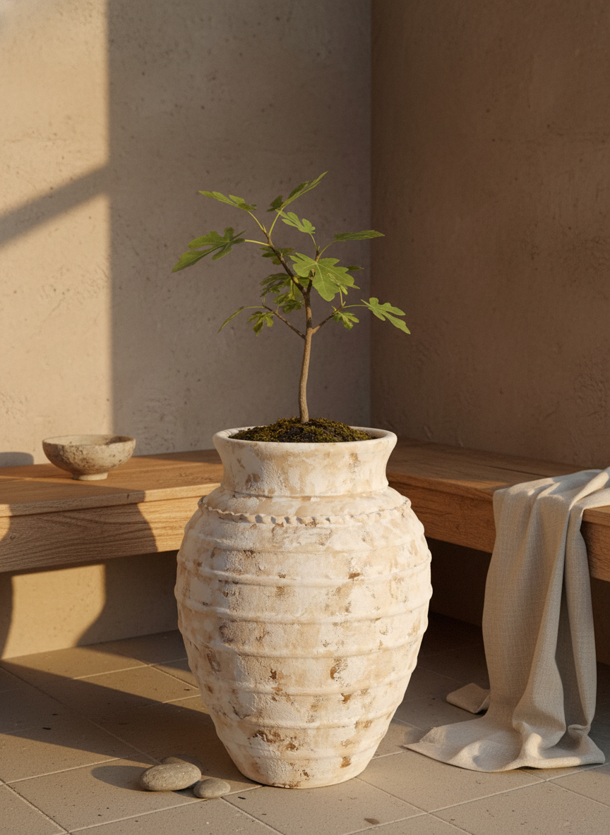 Vaso terracota artesanal Exclusivo 1 feito à mão Portugal, decoração wabi-sabi, minimalista, rústico, mediterrânico, e outras. Decoração e design de interiores; decoração e design biofílico;
