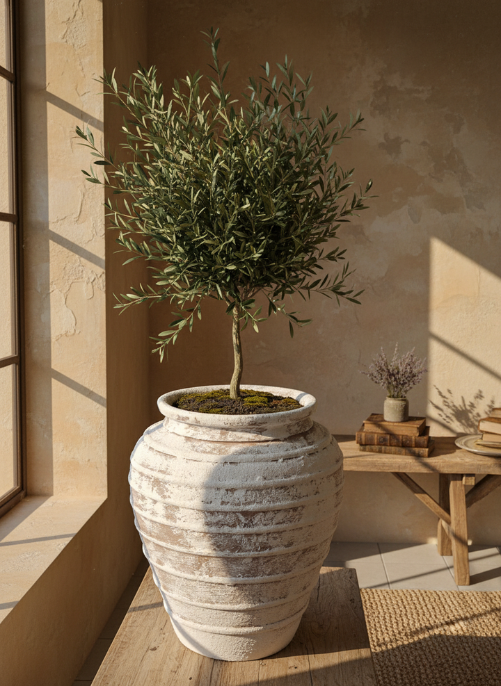 Vaso terracota artesanal Marua H, feito à mão Portugal. Decoração sustentável. Estilo wabi-sabi, minimalista, rústico, mediterrânico, e outras. Design de interiores; design biofílico;