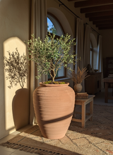 Vaso terracota artesanal EXC 7 feito à mão Portugal, decoração wabi-sabi, minimalista, rústico, mediterrânico, farmhouse e cottage. Decoração de interiores; Design biofílico;