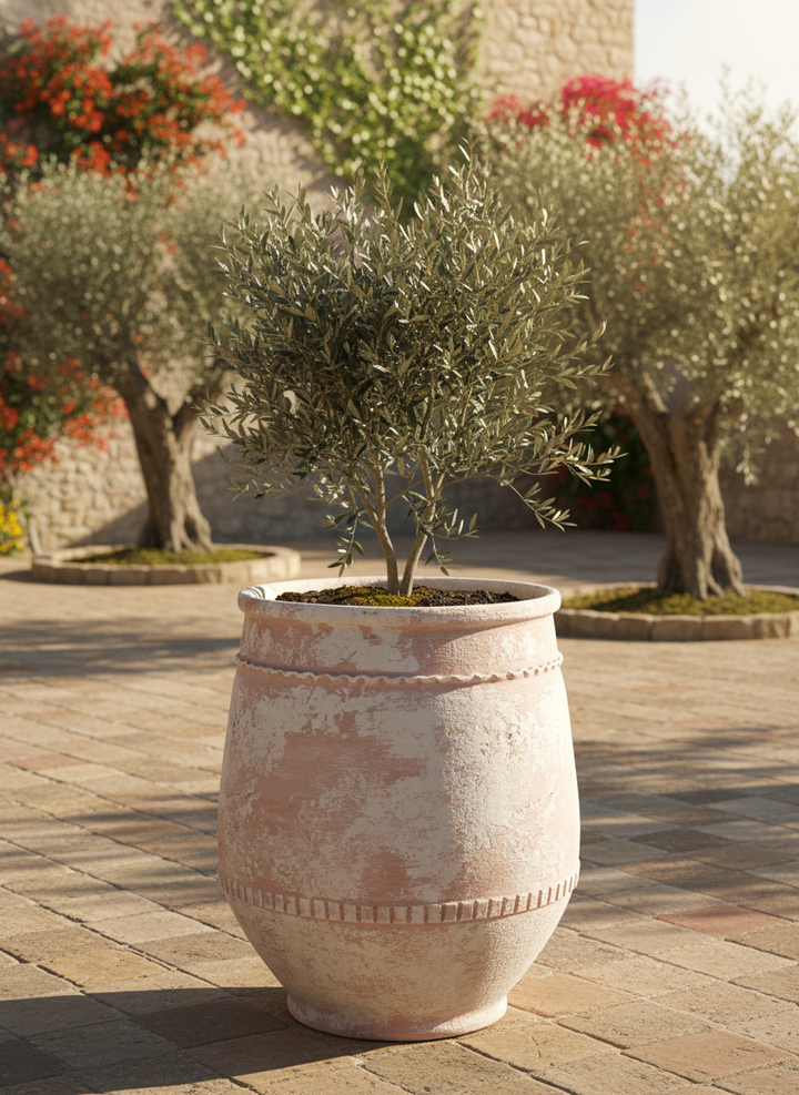 Vaso terracota artesanal Alba E feito à mão Portugal, decoração Wabi-sabi, minimalista, rústico, farmhouse e moderno. Decoração e design de interiores; decoração e design biofílico;