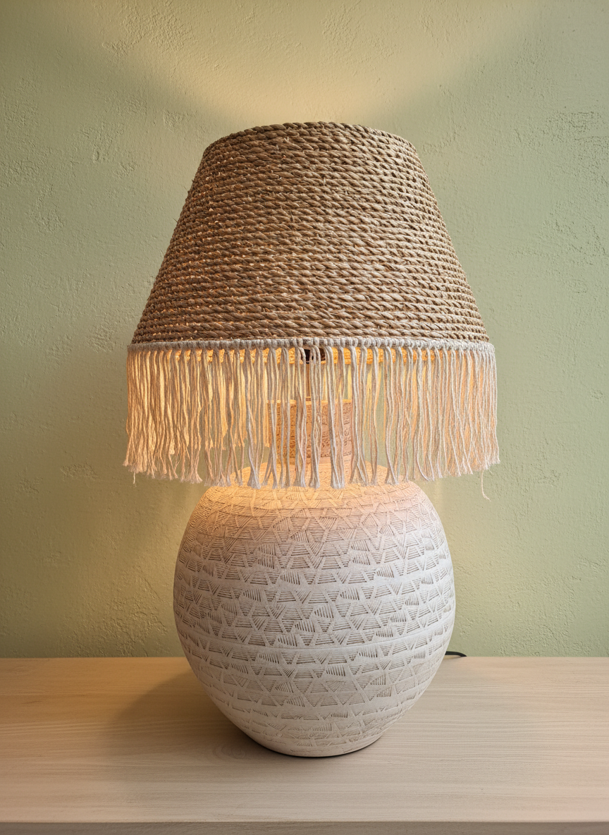 Candeeiro terracota artesanal  EXC 10, handmade em Portugal. Decoração de Interiores. Decoração minimalista, mediterrânica, cottagecore e moderno.  Decoração orgânica sustentável; design biofílico;