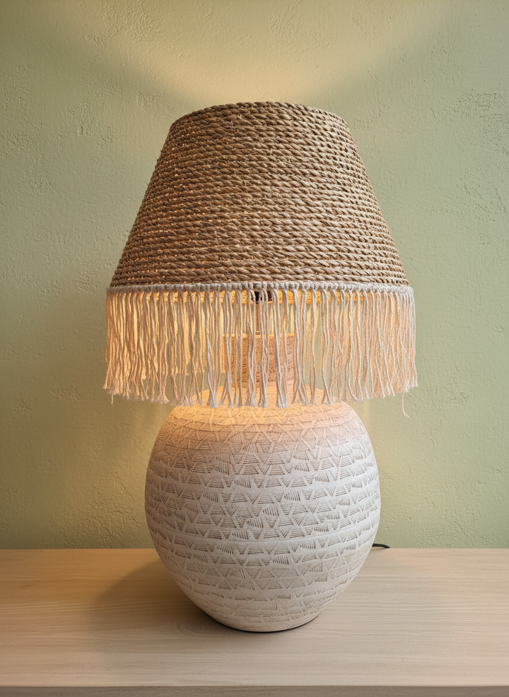 Candeeiro terracota artesanal  EXC 10, handmade em Portugal. Decoração de Interiores. Decoração minimalista, mediterrânica, cottagecore e moderno.  Decoração orgânica sustentável; design biofílico;