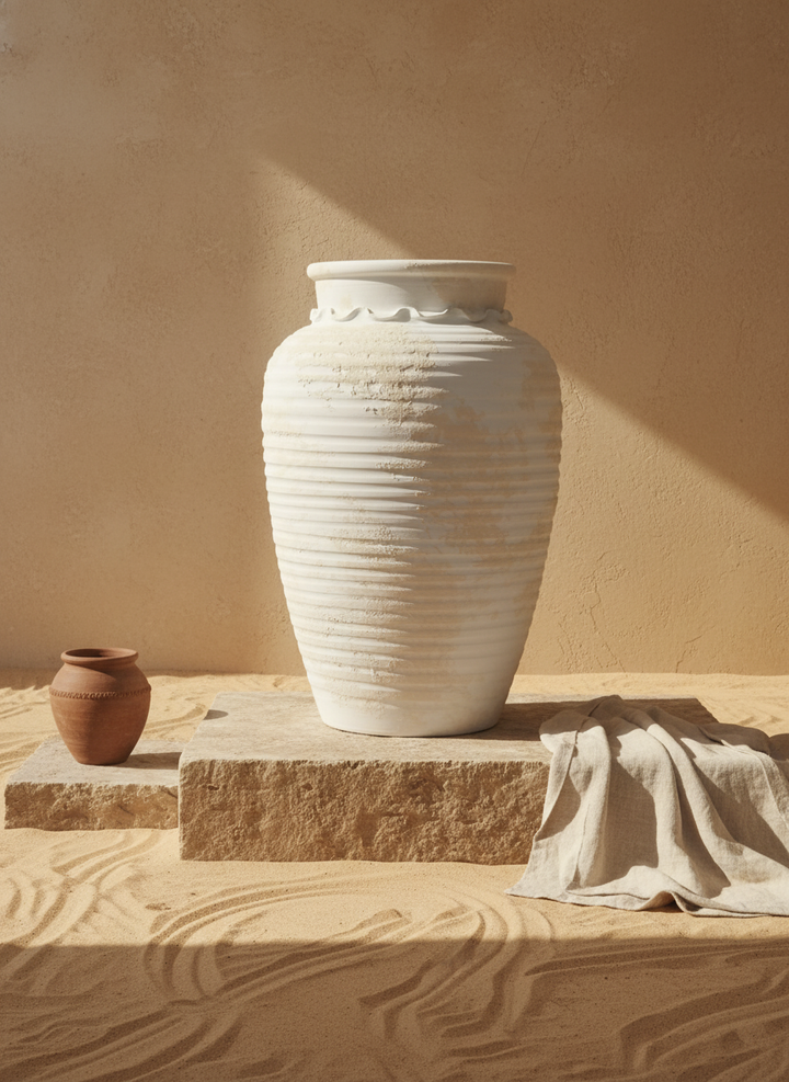 Vaso terracota artesanal EXCLUSIVO Y.2 feito à mão Portugal. Decoração sustentável; decoração e design biofílico; Decoração minimalista, wabi-sabi, rústica, mediterrânico e farmehouse.  Design de interiores; 