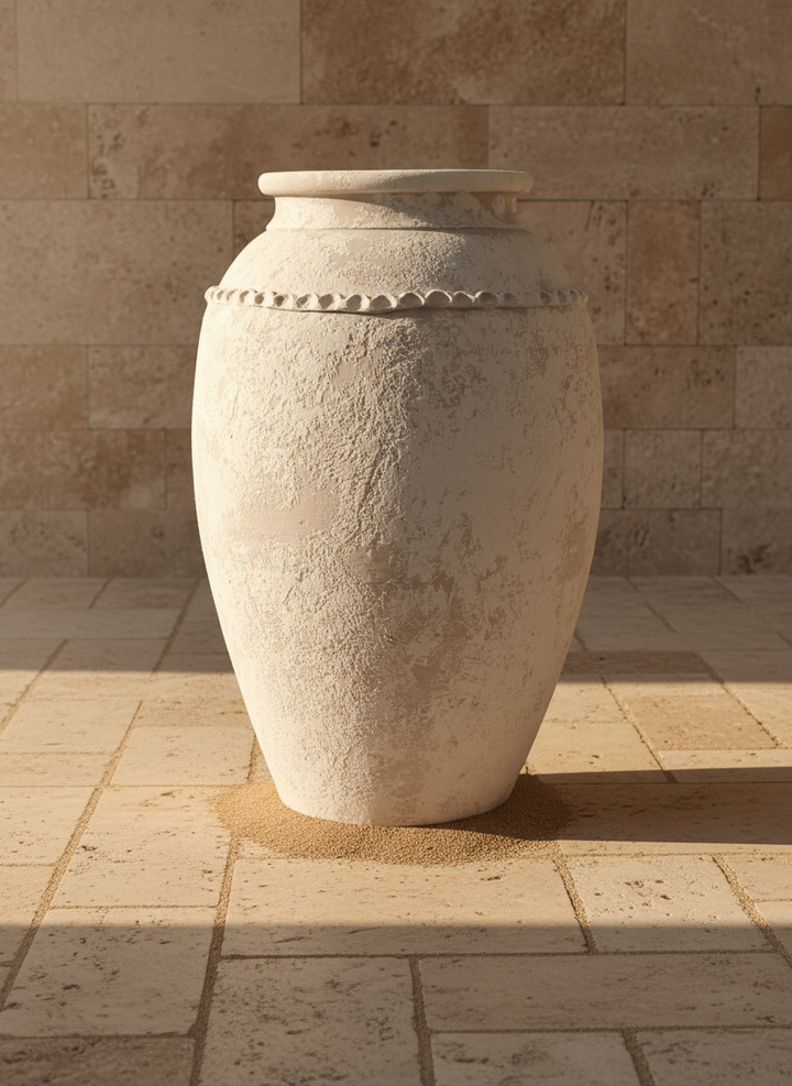 Vaso terracota artesanal Tamar E feito à mão Portugal. Design biofílico; Decoração estilo wabi-sabi, minimalista, rústico, mediterrânico, Japandi e farmehouse. Decoração de interiores; Decoração sustentável;
