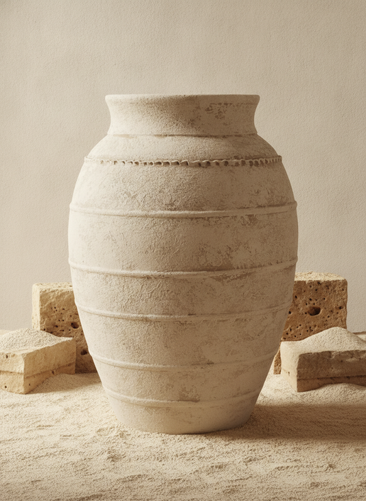 Vaso terracota artesanal LAMOUR J feito à mão Portugal. Decoração sustentável; Decoração orgânica; decoração e design biofílico; Decoração minimalista, wabi-sabi, rústica, mediterrânico e farmehouse.  Design de interiores; 