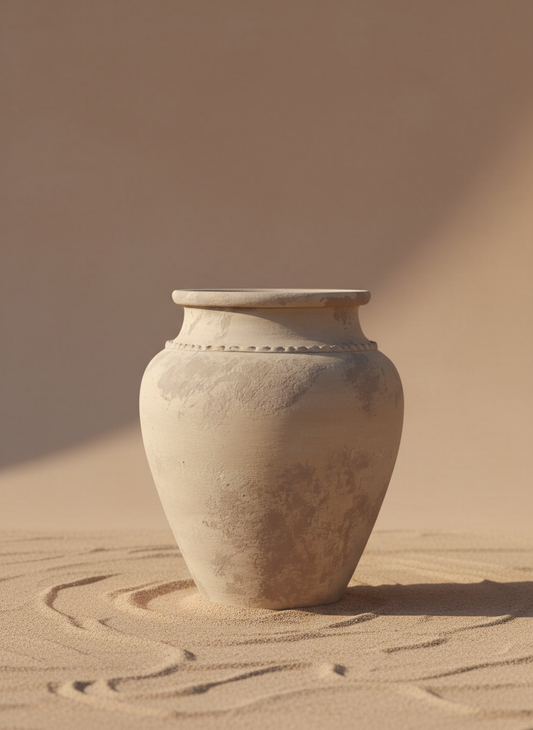 Vaso terracota artesanal Kora M,  artesanato feito em Portugal. Decoração de interiores; Design biofílico; Decoração sustentável nos estilos: Japandi, minimalista, rústico, mediterrânico, farmhouse e cottage. 