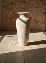 Vaso terracota artesanal  EXC 13, handmade em Portugal. Decoração orgânica; cottagecore, wabi-sabi, farmhouse, Japandi, minimalista, mediterrânica e moderno. Design de interiores sustentável; design biofílico;