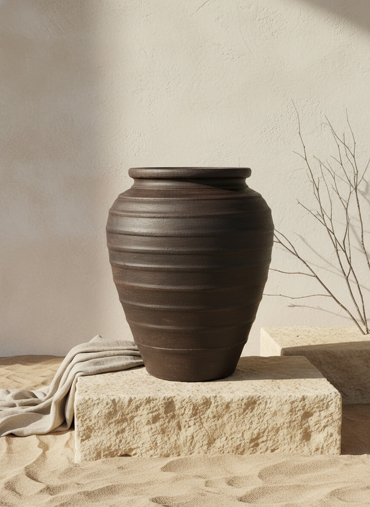 Vaso terracota artesanal Rústico C, feito artesanalmente em Portugal. Decoração  minimalista, rústico, mediterrânico, farmhouse e cottage. Decoração de interiores; Design biofílico; Decoração sustentável