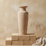 Vaso terracota artesanal  EXC 17, handmade em Portugal. Estilo orgânico; Decoração orgânica; cottagecore, wabi-sabi, farmhouse, Japandi, minimalista, mediterrânica e moderno. Design de interiores sustentável; design biofílico;