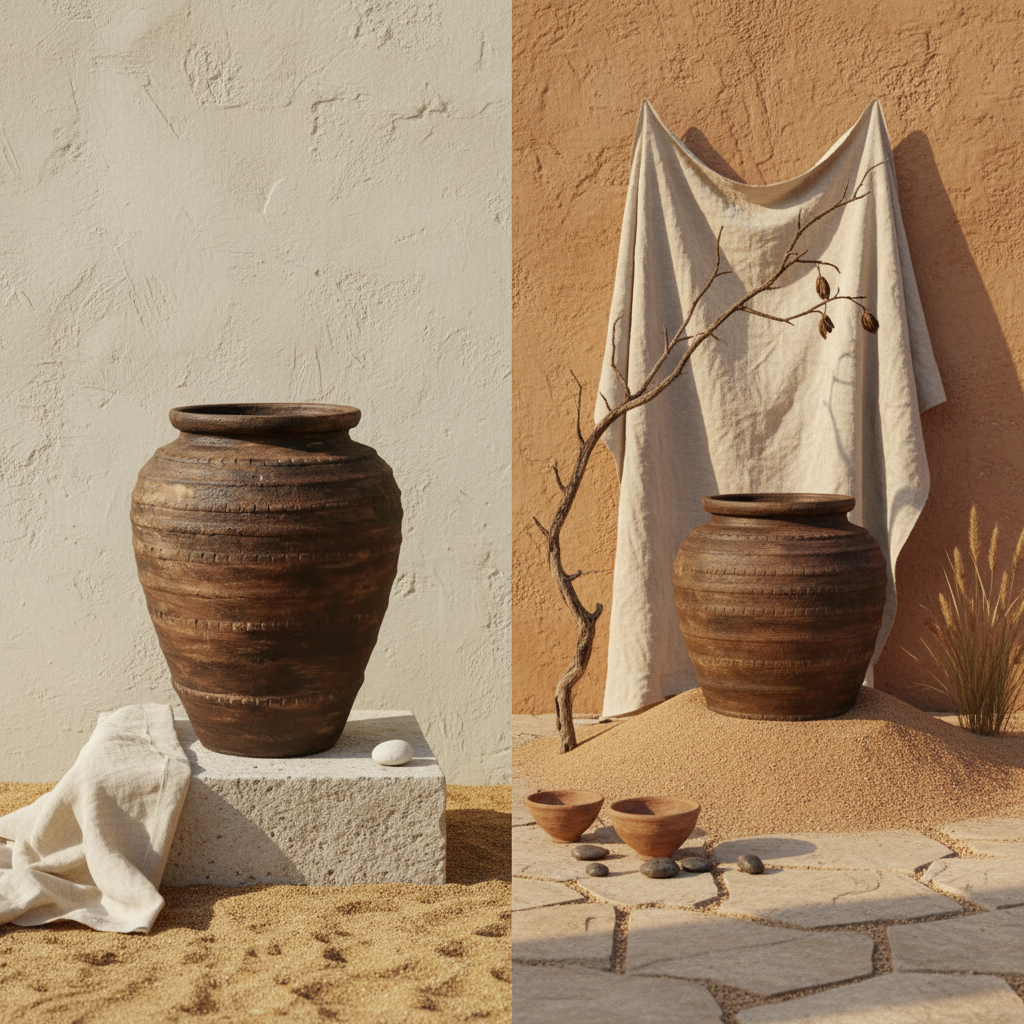 Vaso terracota artesanal RÚSTICO L, feito artesanalmente em Portugal. Decoração de interiores; Design biofílico; Decoração sustentável nos estilos: Japandi, minimalista, rústico, mediterrânico, farmhouse e cottage. 