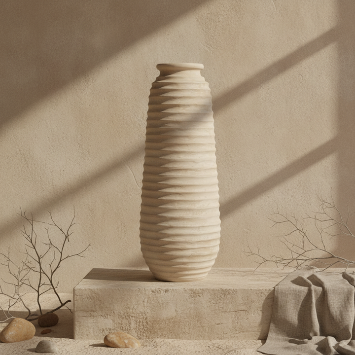 Vaso terracota artesanal  EXC 23, handmade em Portugal. Design de interiores sustentável; design biofílico.   Decoração orgânica; Decoração wabi-sabi, farmhouse, Japandi, minimalista, mediterrânica, cottagecore e moderno.
