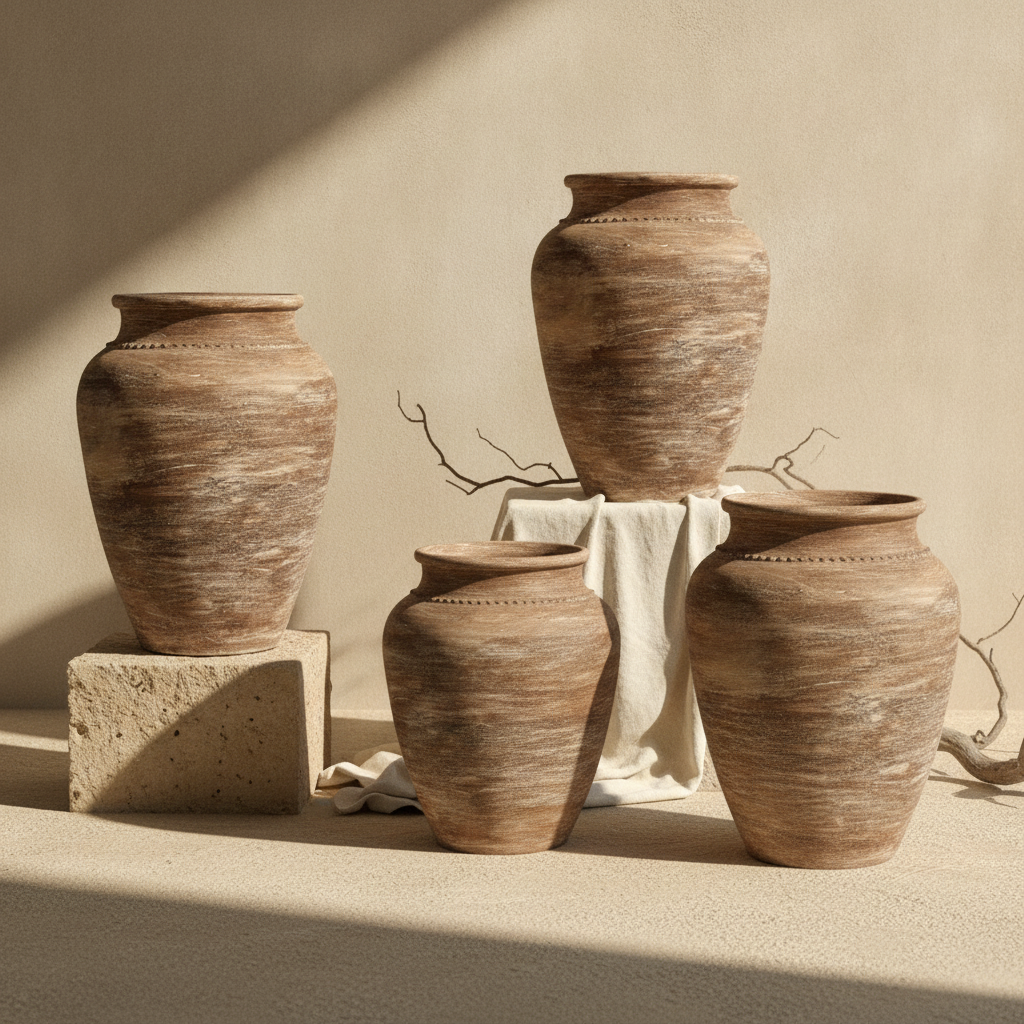 Vaso terracota artesanal RÚSTICO X.1 feito à mão em Portugal. Decoração orgânica.
decoração wabi-sabi, minimalista, rústica, mediterrânica, cottagecore e farmhouse . Decoração e design de interiores; design biofílico;