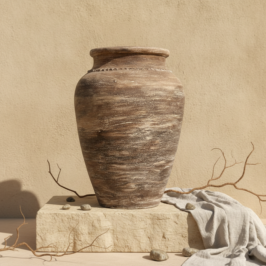 Vaso terracota artesanal RÚSTICO X.1 feito à mão em Portugal. Decoração orgânica.
decoração wabi-sabi, minimalista, rústica, mediterrânica, cottagecore e farmhouse . Decoração e design de interiores; design biofílico;