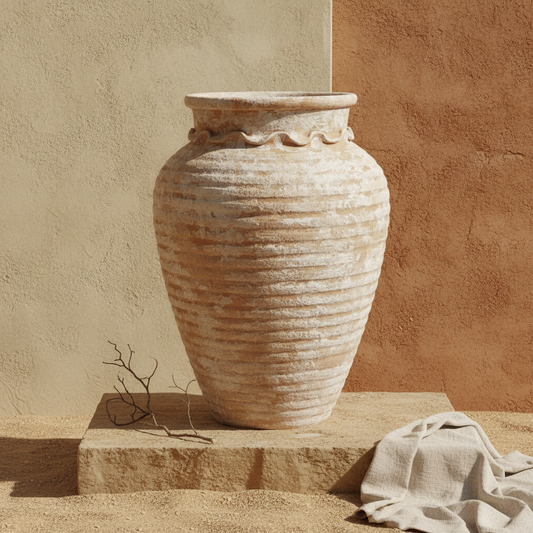 Vaso terracota artesanal EXCLUSIVO 27 feito à mão Portugal. Decoração orgânica; Decoração sustentável; decoração e design biofílico; Decoração minimalista, wabi-sabi, rústica, mediterrânico e farmehouse.  Design de interiores; 