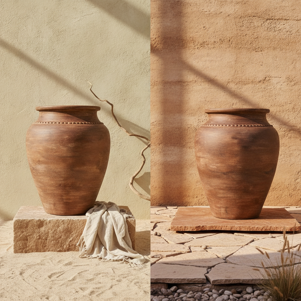 Vaso terracota artesanal RÚSTICO Z.2 made in Portugal. Decoração wabi-sabi, minimalista, rústico, mediterrânico, Japandi e farmehouse. Decoração e design de interiores; decoração e design biofílico; Decoração orgânica