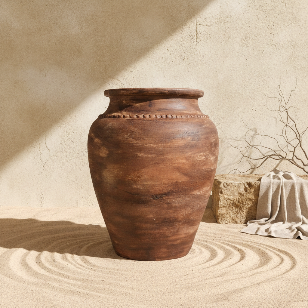 Vaso terracota artesanal RÚSTICO Z.2 made in Portugal. Decoração wabi-sabi, minimalista, rústico, mediterrânico, Japandi e farmehouse. Decoração e design de interiores; decoração e design biofílico; Decoração orgânica