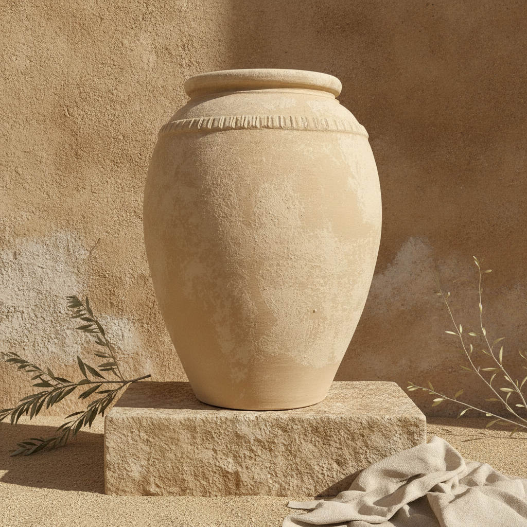 Vaso terracota artesanal Luma C feito à mão Portugal, decoração wabi-sabi, minimalista, rústico, mediterrânico, Japandi e farmehouse. Decoração e design de interiores; decoração e design biofílico;