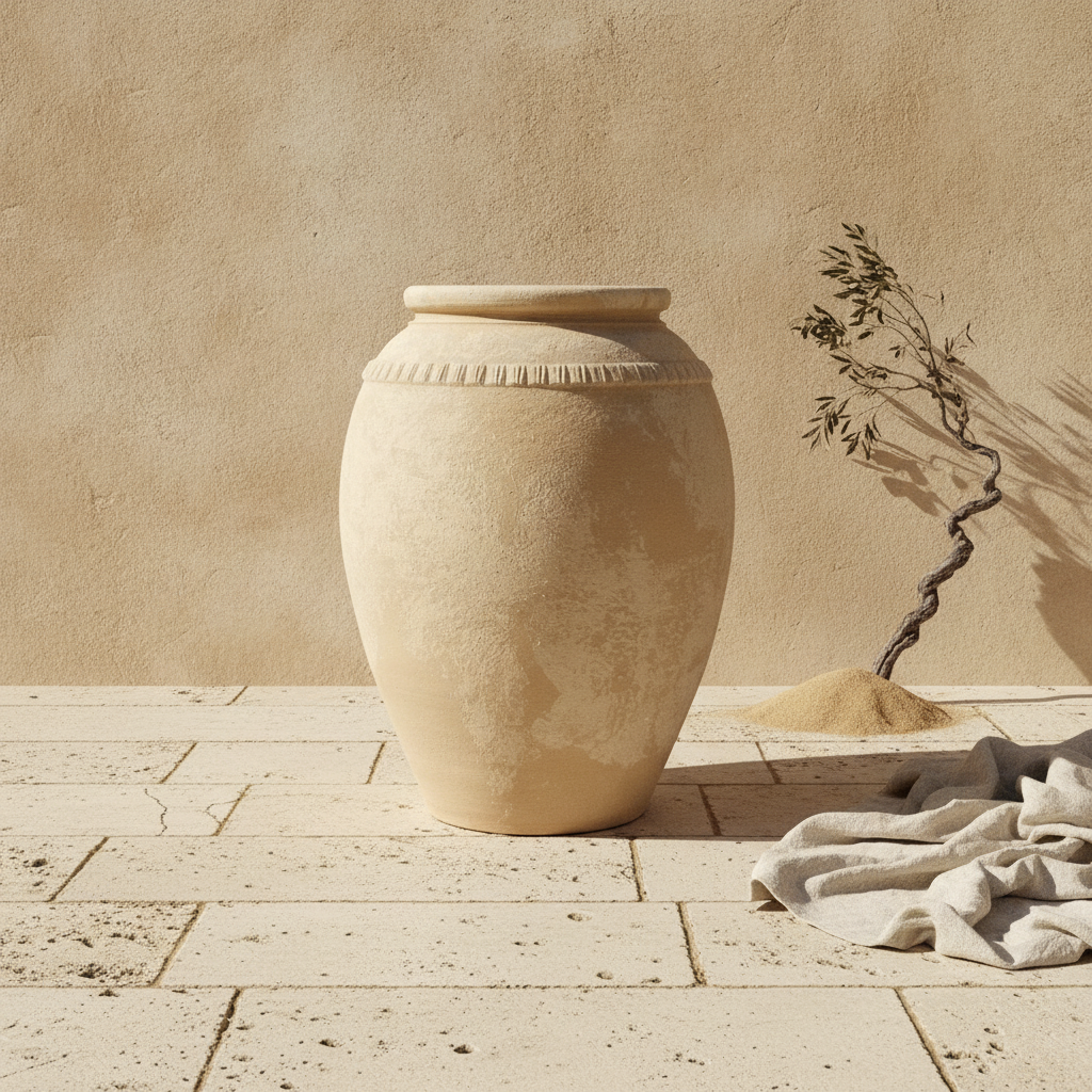 Vaso terracota artesanal Luma C feito à mão Portugal, decoração wabi-sabi, minimalista, rústico, mediterrânico, Japandi e farmehouse. Decoração e design de interiores; decoração e design biofílico;