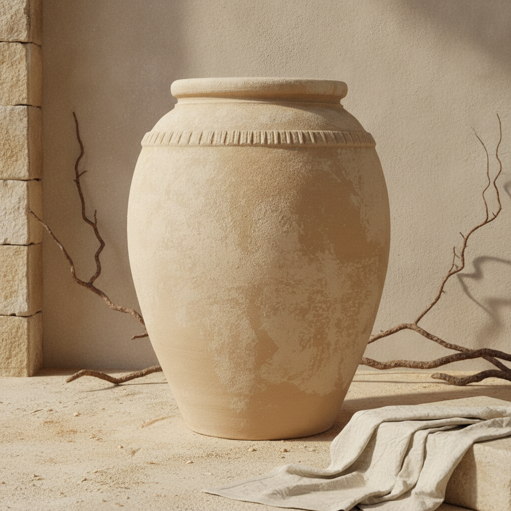 Vaso terracota artesanal Luma C feito à mão Portugal, decoração wabi-sabi, minimalista, rústico, mediterrânico, Japandi e farmehouse. Decoração e design de interiores; decoração e design biofílico;