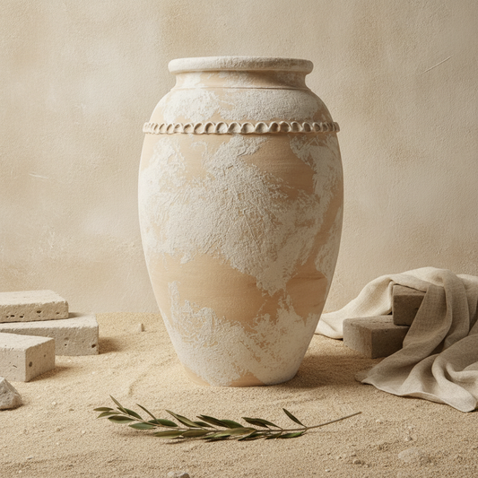 Vaso terracota artesanal Tamar K feito à mão Portugal. Decoração organica em terracota; Decoração de interiores;  Design biofílico; 