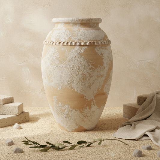 Vaso terracota artesanal Tamar K feito à mão Portugal. Decoração organica em terracota; Decoração de interiores;  Design biofílico; 