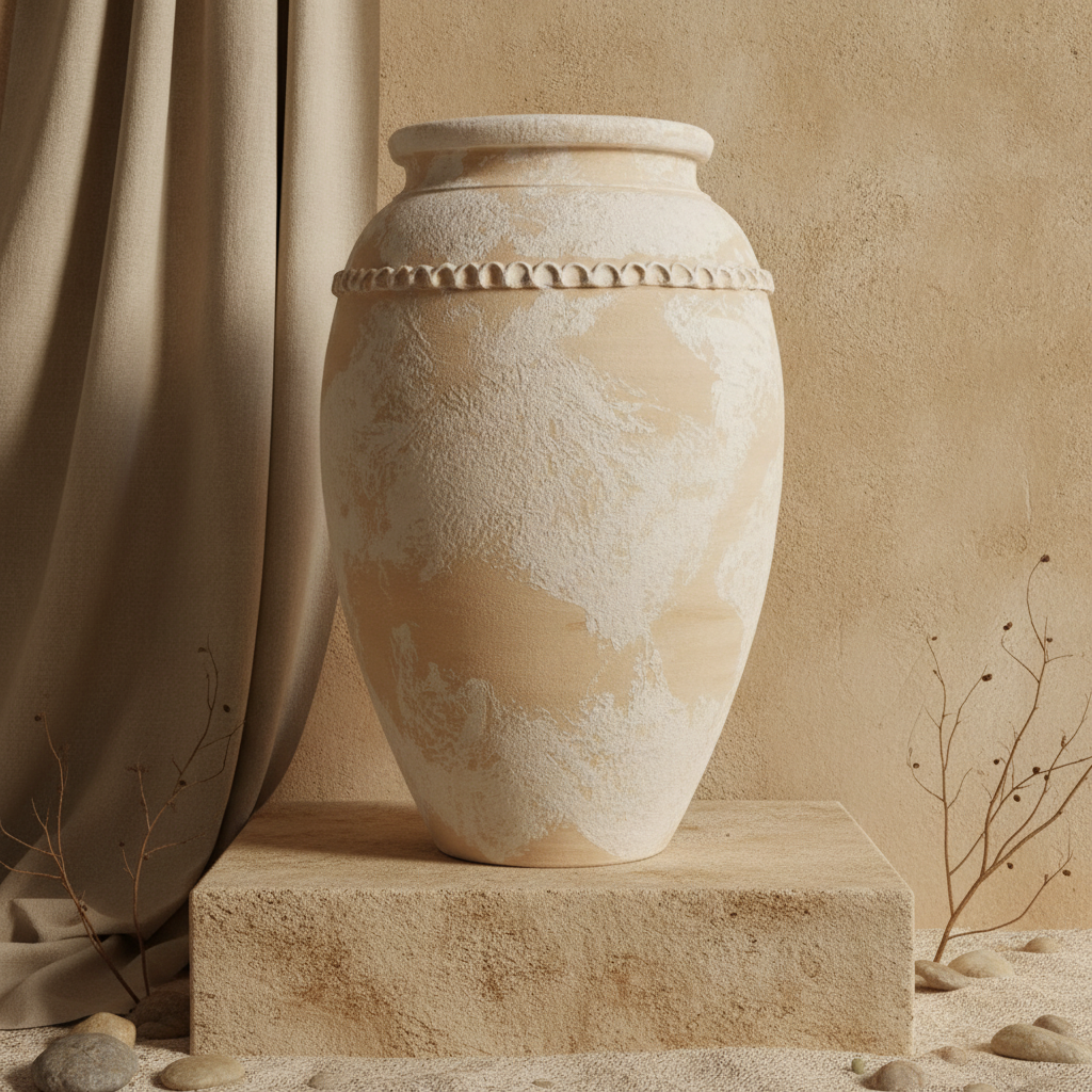 Vaso terracota artesanal Tamar K feito à mão Portugal. Decoração organica em terracota; Decoração de interiores;  Design biofílico; 