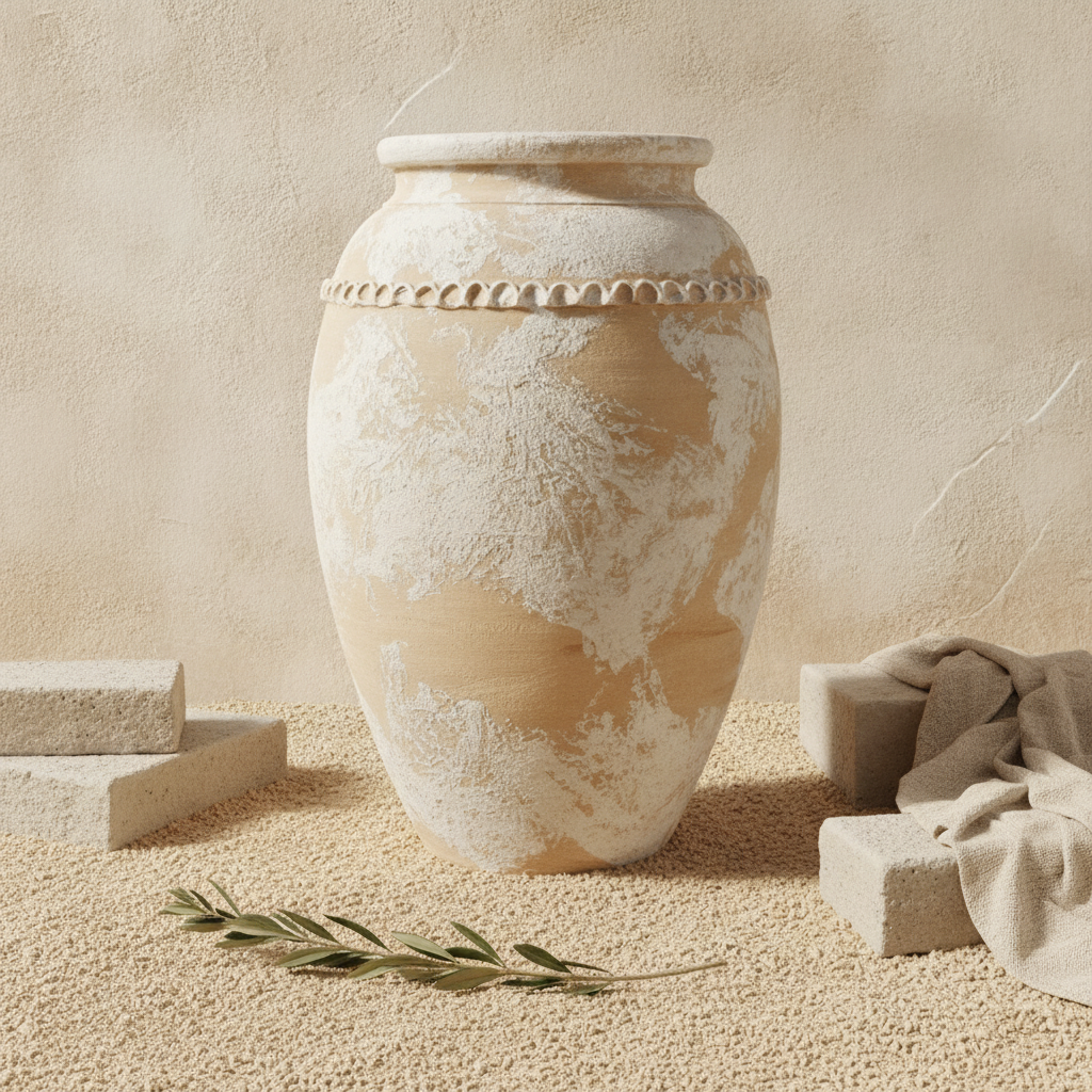 Vaso terracota artesanal Tamar K feito à mão Portugal. Decoração organica em terracota; Decoração de interiores;  Design biofílico; 