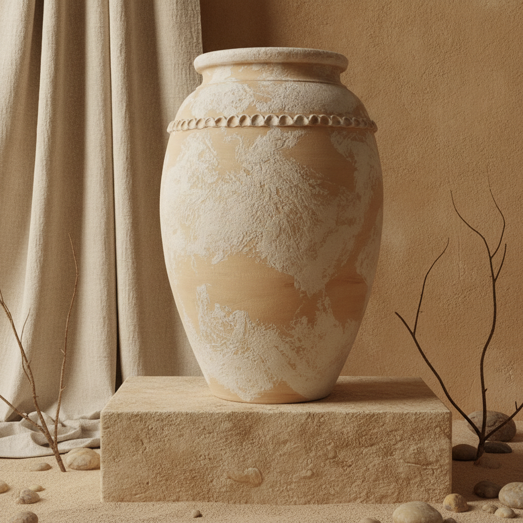 Vaso terracota artesanal Tamar K feito à mão Portugal. Decoração organica em terracota; Decoração de interiores;  Design biofílico; 